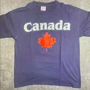 CCM Blue Canada Tee with Red Maple Leaf